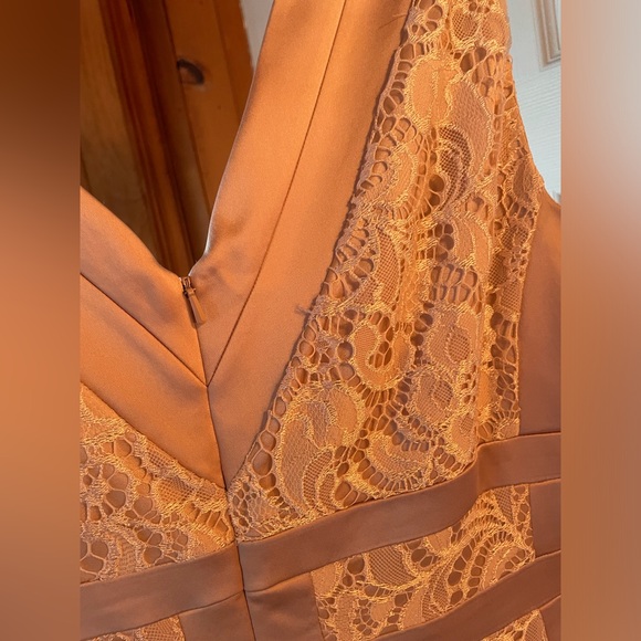 Champagne Lace Cocktail dress - Picture 4 of 9